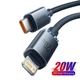 Кабель Baseus Crystal Shine Series Fast Charging Data Cable Type-C to Lightning PD 20W 1.2м (CAJY000201) Black - изображение 2
