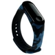 Силиконовый ремешок MRK для фитнес браслета Xiaomi Mi Band 4/3 с рисунком Камуфляж сине-черный с металлической кнопкой (mrk21042020) - изображение 7