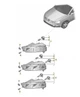Левая противотуманная передняя фара со стороны водителя на VW Passat B7 H8 глянцевый цвет корпуса со статическим освещением поворотов вмонтированным в бампер для правостороннего движения без лампочек (Al) - изображение 2