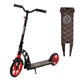 Двухколесный самокат Best Scooter 61711 складной с задним ножным тормозом, красный - изображение 1