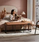 Банкетка Loft Apartment 40 × 120 × 45 см для спальни и прихожей, коричневая - изображение 6