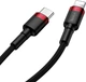 Кабель Baseus Cafule USB Type C - Lightning PD 1 м Black/Red (CATLKLF-91) - изображение 1