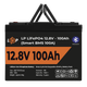 Акумулятор LP LiFePO4 12V (12,8V) - 100 Ah (1280Wh) (Smart BMS 100А) з BT пластик для ДБЖ - изображение 2