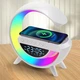 Настільна смарт лампа-нічник G-Smart BT-3401 з бездротовою зарядкою, колонкою та годинником - зображення 3