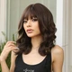 Жіноча перука HAIRCUBE LC6034-1 коротке хвиялсте синтетичне волосся з чубчиком / каре, коричневий (79701020) - зображення 2