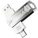 USB 3.0 + USB Type-C 2 в 1 OTG Флешка Брелок DM PD098 256Gb Metal Silver - изображение 3