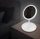Зеркало настольное с подсветкой LED для макияжа круглое (W8) белое - изображение 8