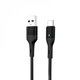 Кабель SkyDolphin S06T LED Smart Power USB - USB Type-C (M/M), 1 м, Чорний (USB-000557) - изображение 1