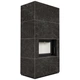 Камінна топка Kratki FLOKI BOX 8 kW Ø 160 в обудові з керамограніту NATURALI NERO GRECO - изображение 1
