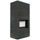 Камінна топка Kratki FLOKI BOX 8 kW Ø 160 в обудові з керамограніту OXIDE NERO - изображение 1