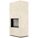 Камінна топка Kratki FLOKI BOX 8 kW Ø 160 в обудові з керамограніту OXIDE BIANCO - зображення 2