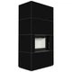 Камінна топка Kratki FLOKI BOX 8 kW Ø 160 в обудові з керамограніту NERO ASSOLUTO - изображение 1