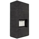 Камінна топка Kratki FLOKI BOX 8 kW Ø 160 в обудові з керамограніту FOKOS GRAFITE - изображение 1