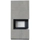 Камінна топка Kratki FLOKI BOX правий 8 kW Ø 160 в обудові з керамограніту CEMENTO GRIGIO BOCCIARDATA - изображение 2