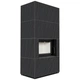 Камінна топка Kratki FLOKI BOX 8 kW Ø 160 в обудові з керамограніту NATURALI ARDESIA NERO A SPACCO - изображение 1