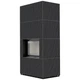 Камінна топка Kratki FLOKI BOX 8 kW Ø 160 в обудові з керамограніту NATURALI ARDESIA NERO A SPACCO - изображение 3