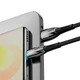 Кабель USB на Type-C Baseus Glimmer 100W (2 метри, з підсвічуванням, передача даних, швидка зарядка) - Чорний - зображення 3