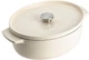 Гусятница KitchenAid Cast Iron с крышкой Чугунная 30 см 5.6 л Миндальный крем (CC006062-001) - изображение 1