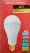 Світлодіодна лампа 20W з акумулятором 18650 аварійна LED-лампочка - зображення 3