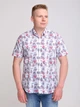 Сорочка чоловіча біла дуже тонка з пальмами 4602-1-1 XL - зображення 1