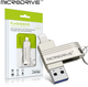 Флешка металлическая 2в1 128ГБ USB-Lightning для Apple iPhone, iPad, компьютера MICRODRIVE A1 128GB Серебро - изображение 1