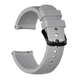 Силиконовый ремешок Half Strips 20 мм для Amazfit Bip Lite S U/ GTS 2 3 4 Mini / GTR (42 mm) / 2, Samsung Galaxy Watch / Active 2 (40 mm) / Gear S4 (42 mm), Huawei GT2 (42 mm) рифленый Серый 2100P - изображение 1