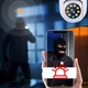 Внутренняя панорамная камера Smart Camera 2DUAL LENS LAMP на 360 градусов с WIFI - изображение 4