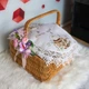 Вышитая салфетка на пасхальную корзину с ажурным кружевом 40х60 см №31 - изображение 2