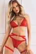 Портупея на бедра Obsessive Elianes Красная XL/2XL (62124) - изображение 4