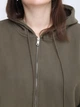 Толстовка жіноча хакі на блискавці оверсайз з капюшоном 311 1-3 ONE SIZE - зображення 8