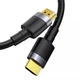 Кабель Baseus 1 метр 4K HDMI to 4K HDMI 60Гц Cafule Black (CADKLF-E01) - изображение 6