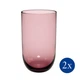 Набір із 2 склянок для води Villeroy & Boch Like Glass Grape 385 мл рожевий (1951788190) - зображення 1