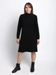 Платье женское черное воротник стойка с косами 8036-4 ONE SIZE - изображение 3