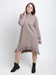 Сукня жіноча бежеве комір стійка 8043-1 ONE SIZE - зображення 1