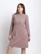 Платье женское бежевое воротник стойка с косами 8036-2 ONE SIZE - изображение 5