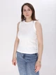 Майка жіноча біла приталена в рубчик s-3xl 33-52-1-2 3XL - зображення 4