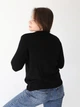 Свитер женский черный прямой с орнаментом 1020-1505-3 ONE SIZE - изображение 9