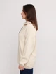 Свитер женский молочный удлиненный ворот на молнии 312-7-1 ONE SIZE - изображение 6