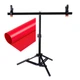 Комплект Держатель фона + Красный ПВХ Фон 68×130 см Prolight - изображение 1