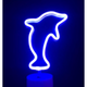 Неоновый светильник Neon Lights "Дельфин" Ночник LED лампа настольная от USB и 3хАА Синий - изображение 1