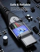 Кабель Vention USB to Type-C QC 3.0 3 A 3 м в обплетенні чорний (CODHI) - зображення 7