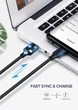 Кабель UGREEN US287 USB-A 2.0 - USB-C Cable Nickel Plating 1m Black (60116) - изображение 5