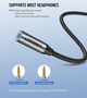 Переходник Ugreen AV142 кабель Type-C - 3.5 mm для наушников 10CM - изображение 4