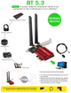 Мережева карта WiFi+Bluetooth Fenvi 6E PCE-AXE3000. Wifi 2.4G/5G/6G, Bluetooth 5.3 (Intel AX210) - зображення 6