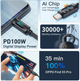 Кабель Essager Enjoy LED Digital Display 7A USB Type-A to USB Type-C 1 м Black (EXCT-XY01-P) - зображення 3