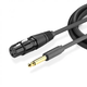 Аудіокабель для мікрофона UGREEN AV131 Jack 6.3 mm to XLR Female AV Cable 3m Black (20720) - зображення 1