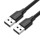 Кабель UGREEN US102 USB 2.0 A Male to A Male Cable 1m Black (10309) - изображение 2