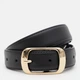 Ремень женский из натуральной кожи Laras CV10ZK158-goldblack 110 см Черный (ROZ6501009406) - изображение 1