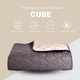 Покрывало IDEIA Cube двустороннее 140х210 Антиаллергенное волокно со стежкой Шоколад/Беж (4820227282517) - изображение 3