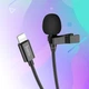 Петлічний мікрофон Lightning з якісним звуком для iPhone Pad iPadPro Hoco LI4 - зображення 1
